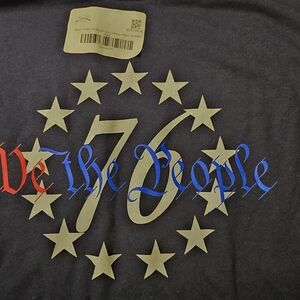 Grunt Style Black Long Sleeve Shirt with Blue and Gold 'We the People' Graphic